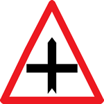 Intersection with a road the users of which have the Right-of-Way